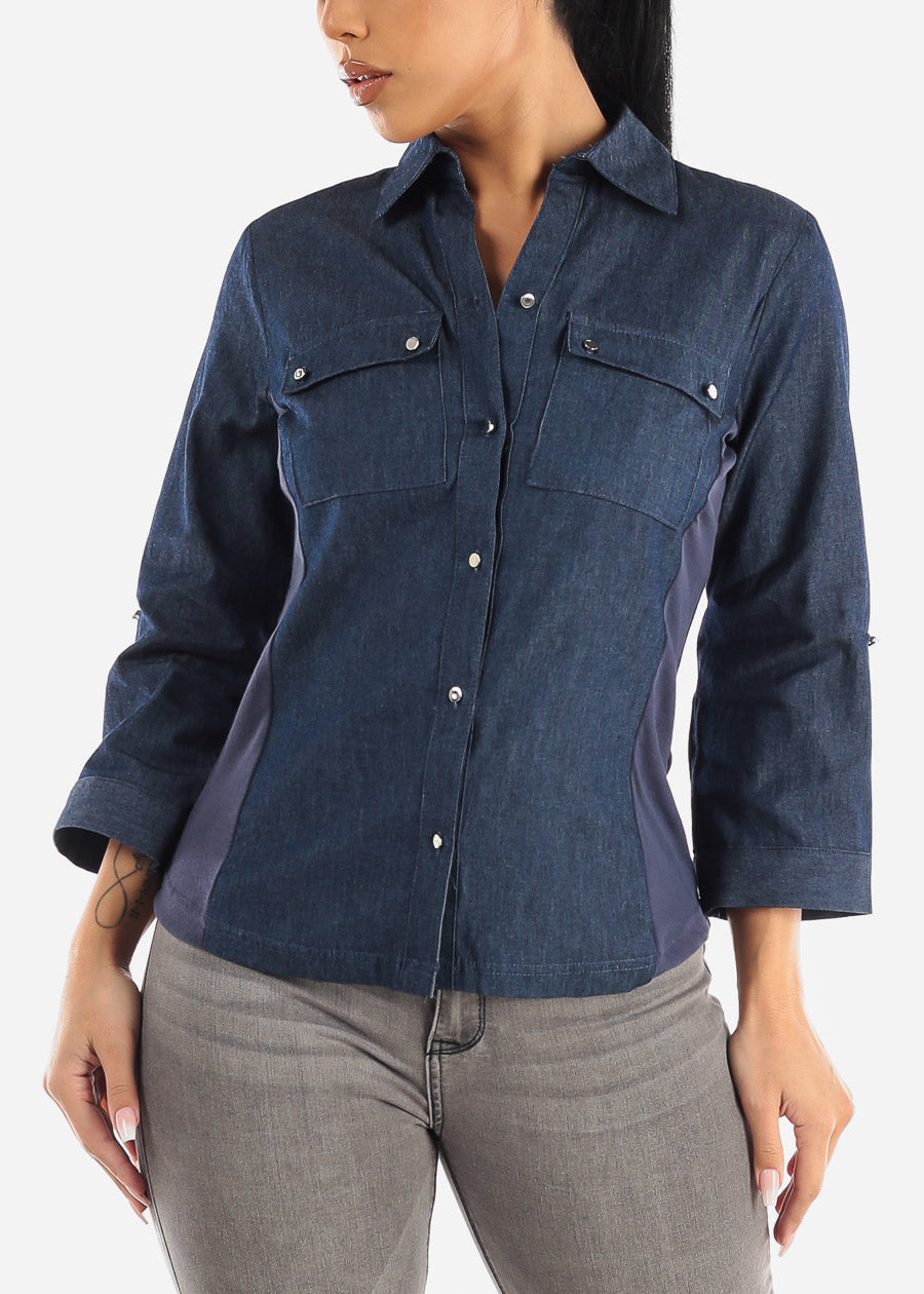 GLORYBOYZ Men's Solid Denim Regular Fit Casual Shirt (Dark Blue, S) :  Amazon.in: Fashion